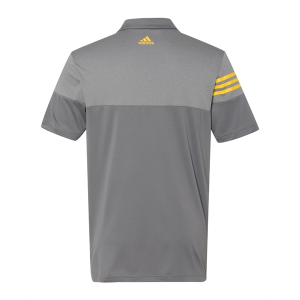 Adidas Heathered 3-Stripes Colorblocked Polo