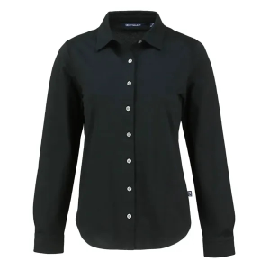 Advantage Tri-Blend Eco Soft Pique Long Sleeve Knitted Womens Button Up