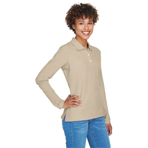 Devon & Jones Ladies' Pima Pique Long-Sleeve Polo